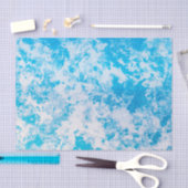 青と白の氷惑星表面 薄葉紙 (クラフト)