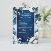 青と白の沿岸の結婚vibe 出欠カード (スタンド正面)