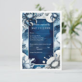青と白の沿岸の結婚vibe 出欠カード (スタンド正面)