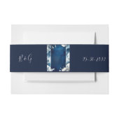 青と白の沿岸の結婚vibe 招待状ベリーバンド (正面例)