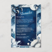 青と白の沿岸のvibeのエンク結婚ロージャカード エンクロージャーカード (正面)