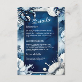 青と白の沿岸のvibeのエンク結婚ロージャカード エンクロージャーカード