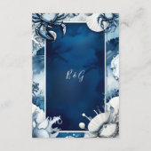 青と白の沿岸のvibeのエンク結婚ロージャカード エンクロージャーカード (裏面)