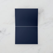 青と白の沿岸のvibeの結婚シーティングカード サンキューカード (内部)