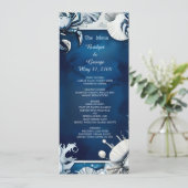 青と白の沿岸のvibeウェディングプログラム&メニュー プログラム (スタンド正面)