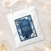 青と白の沿岸のvibe結婚式の引き出物バッグ フェイバーバッグ (クリップ留めされた状態)