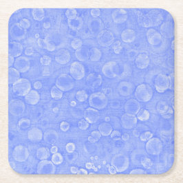 青と白の泡 スクエアペーパーコースター