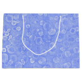 青と白の泡 ラージペーパーバッグ (正面)