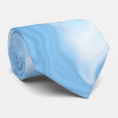 青と白の波の色合い ネクタイ (ロール)