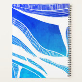 青と白の波 プランナー手帳 (裏面)