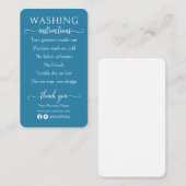 青と白の洗濯指示シャ気にツ 名刺 (正面/裏面)