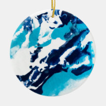 青と白の流体大理石