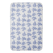 青と白の海サンゴアロバープリント バスマット (正面縦)