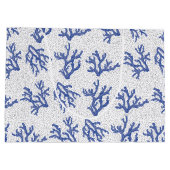 青と白の海サンゴアロバープリント ラージペーパーバッグ (裏面)