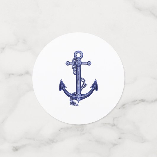 青と白の海洋いかり コンフェッティ (スモール正面)