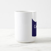 青と白の渦巻き コーヒーマグカップ (中央)