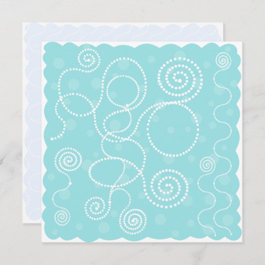 青と白の点と渦巻き (正面/裏面)