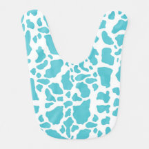 青と白の牛の斑点アニマルプリントパターン