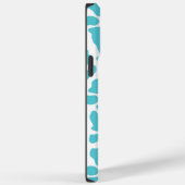 青と白の牛の斑点アニマルプリントパターン Case-Mate iPhoneケース (裏面 / 右)