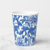 青と白の牡丹チノイスリーフローラ 紙コップ (右)