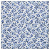 青と白の牡丹トワルドジュイ ファブリック (見本)