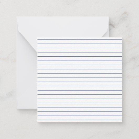 青と白の犬のシルエットパーソナライズされた ノートカード (裏面)