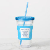 青と白の男の赤ちゃんシャワーパーティー聖句 アクリルタンブラー (裏面)