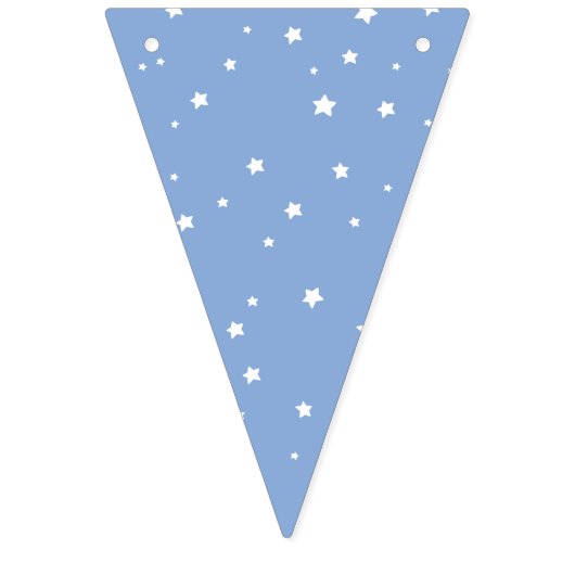 青と白の男の赤ちゃん子供部屋装飾 バンティングフラッグ (第3の旗)