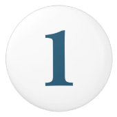 青と白の番号の付いたセラミックノブ セラミックノブ (正面)