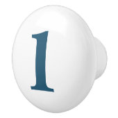 青と白の番号の付いたセラミックノブ セラミックノブ (右)