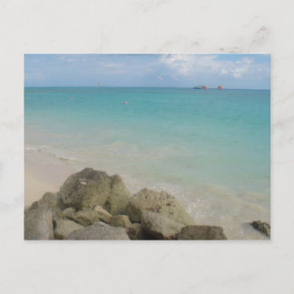 青と白の砂のグラデーション... ポストカード