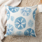 青と白の砂ドル枕。 クッション (ブランケット)