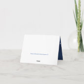 青と白の祈り付きクリスマスカード サンキューカード (裏面)