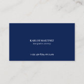 青と白の移民弁護士QRコード 名刺 (正面)