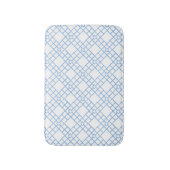 青と白の竹の格子模様 バスマット (正面縦)