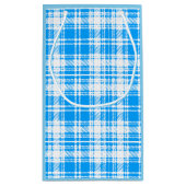 青と白の紙のギフトバッグ スモールペーパーバッグ (裏面)