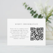 青と白の結婚式招待状挿入カード エンクロージャーカード (スタンド正面)