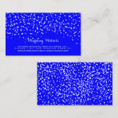 青と白の結婚紙吹雪パターン エンクロージャーカード (正面/裏面)