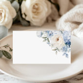 青と白の結婚花 プレイスカード