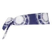 青と白の絞り丸模様 タイヘッドバンド (回転270)