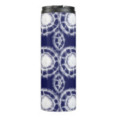 青と白の絞り丸模様 タンブラー (裏面)