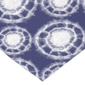 青と白の絞り丸模様 ミディアムテーブルランナー (コーナー)