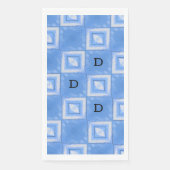 青と白の絞り染めとイニシャル (正面)