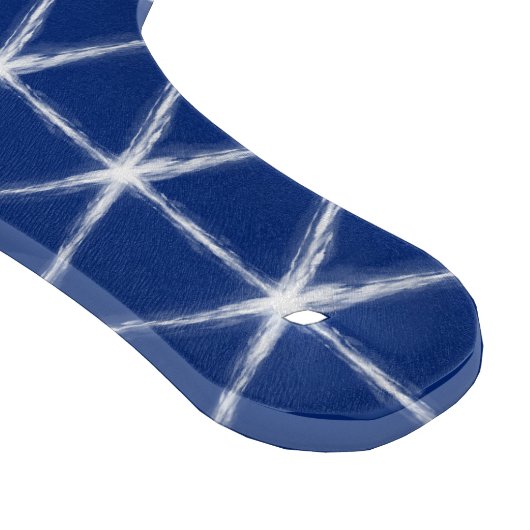 青と白の絞り線模様 カッティングボード (角)