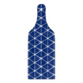 青と白の絞り線模様 カッティングボード (正面)