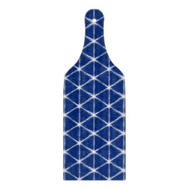 青と白の絞り線模様 カッティングボード