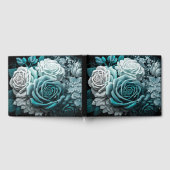 青と白の絵を描バラ ゲストブック (全面)