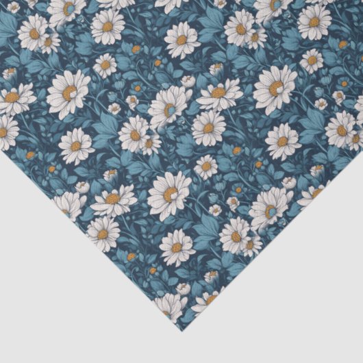 青と白の絵を描フローラ 薄葉紙 (詳細)