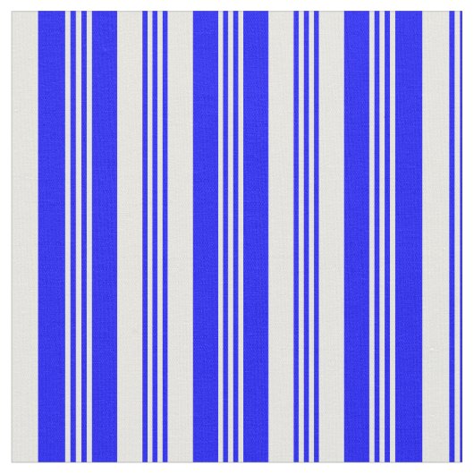 青と白の線/ストライプ ファブリック (クローズアップ)