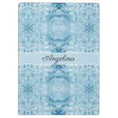 青と白の羽のパターン、カスタマイズ可能 クリップボード (裏面)